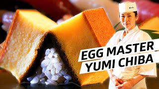 How Master Sushi Chef Yumi Chiba Perfected Tamago — Omakase Japan [upl. by Enirol]