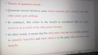 Doctrine of quantum Meruit [upl. by Rizas546]