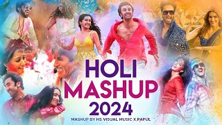 Holi Mashup 2024 Rang Barse Colors of Festival HS Visual Music x Papul  Best of Holi Mashup 2024 [upl. by Adien]