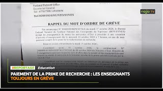 Paiement de la prime de recherche  les enseignants toujours en grève [upl. by Pepe526]