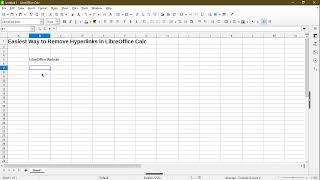 How to Remove a Hyperlink in LibreOffice Calc [upl. by Adnhoj]