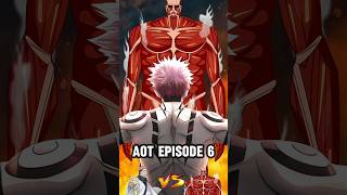 AOT Episode 6  Sukuna vs Colossal Titan P1 anime [upl. by Santos]