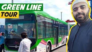 Green Line Bus Karachi ka tour kia  Green Line BRT Bus  Nisar Ahmed Jamali [upl. by Akeim]