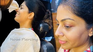 Nostril piercing 🔥😍 nose nostrilpiercing salon piercing [upl. by Garrard71]