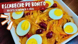 ESCABECHE DE PESCADO BONITO  RECETA PERUANA 🇵🇪 ECONÓMICA Y FÁCIL [upl. by Sansone]