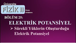 Fizik 2 Sürekli Yüklerin Oluşturduğu Elektrik Potansiyel [upl. by Mosra]