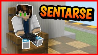 Como hacer una SILLA FUNCIONAL en Minecraft Bedrock [upl. by Lamoureux]