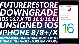 How to downgrade iOS 167x to iOS 1661661 for iPhone 88X  A11 Downgrade  Full Guide [upl. by Aseyt567]