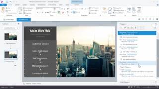 Articulate Storyline 360 Creating a Tabs Interaction Adding Triggers [upl. by Lamson]