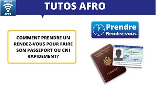 COMMENT PRENDRE UN RENDEZVOUS POUR FAIRE SON PASSEPORT OU CNI RAPIDEMENT [upl. by Eybba]