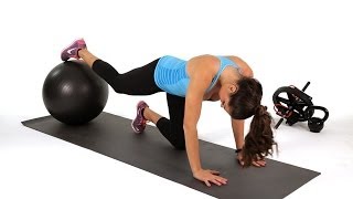 How to Do Jackknives on a Swiss Ball  Abs Workout [upl. by Layod]