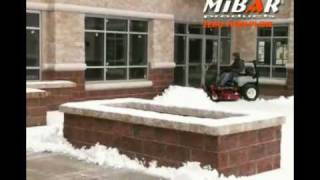 Zero Turn Snow Plow on eXmark ZTR Mower by Mibar Products [upl. by Oah]