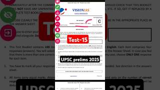 Vision ias prelims 2025  UPSC prelims test series 2025 visionias upsc forumias onlyias pwians [upl. by Llenyr]