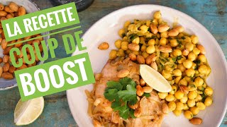 Recette coup de BOOST  Riche en fer poulet et pois chiches [upl. by Deaner]