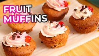 Coffeeflavored fruit muffins  Mallika Joseph Food Tube [upl. by Sacci]