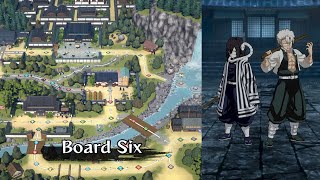 Demon Slayer Kimetsu no Yaiba Sweep the Board  quotBoard Sixquot Gameplay Switch [upl. by Neelram]