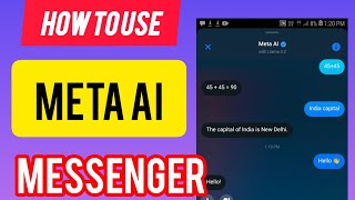 Messenger AI ka use kaise karehours to use Messenger AI  meta ai kya hai [upl. by Nawram247]