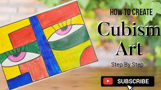 How To Draw Cubism ArtEasy Abstract Painting Tutorial Step By StepPablo Picasso Art For Beginners [upl. by Leinnad]