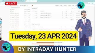 Live Intraday Trade  Bank nifty Option Trading by Intraday Hunter  23 April 2024 [upl. by Stephie]