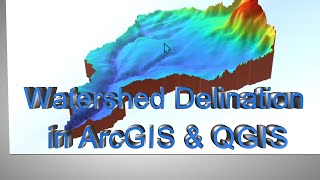 Watershed Delineation in ArcGIS and 3D view in QGIS qgistutorials  arcgistutorial [upl. by Cleo785]