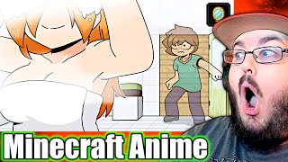 Steve amp Alex Minecraft Anime  Trash can Invisibility Potion Prank amp Robbing Beehives REACTION [upl. by Ok]