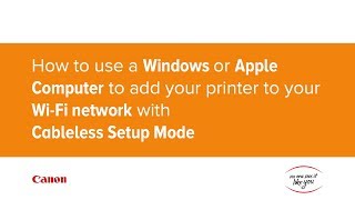 How to use a Computer to add a printer to your WiFi network with Cableless Setup Mode [upl. by Pettifer986]