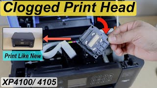 Epson XP 4100 Clean Print Head Manually Unclog Replace or Repair Printhead amp Print Like New [upl. by Nawud]