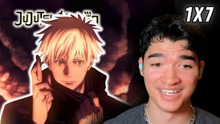 GOJO FACE REVEAL  Jujutsu Kaisen Season 1 Episode 7 Reaction [upl. by Mcwilliams]