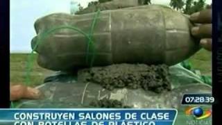 Construyen paredes con botellas de plastico [upl. by Douty]