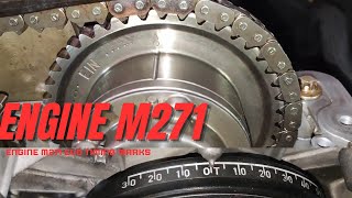 m271 engine timing marks  mercedes timing marks engine M271 Evo 271mercedesevo benz [upl. by Nahc]