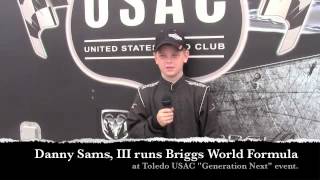 Danny Sams III Runs Briggs World Formula at Toledo [upl. by Romonda883]