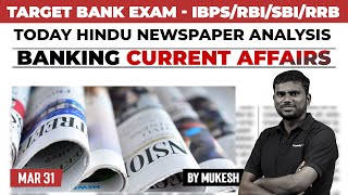 Banking Current Affairs  IBPSRBISBIRRB 2024  Mar 31 Current Affairs  Mukesh [upl. by Elleneg]