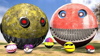 Pacman vs Robot Monsters Compilation  Walking Robot Pacman amp Spider Robot vs Shredder Robot Monster [upl. by Girvin]