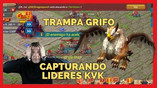 🛡️TRAMPA GRIFO🛡️ recibiendo ataques en solo KVK full MITICOS lideres capturados recompensas ganad [upl. by Aelanna]