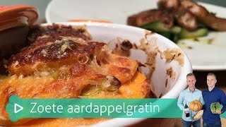 Varkenshaas met zoete aardappelgratin  Koken amp bakken met SterkInDeKeuken [upl. by Jarnagin]