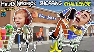 HELLO NEIGHBOR SHOPPING CHALLENGE NEW HOUSE TOUR  WalMart Has EVIL Mannequins FGTEEV Beta 3 1 [upl. by Kling]