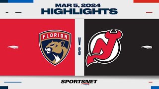 NHL Highlights  Panthers vs Devils  March 5 2024 [upl. by Yorztif]