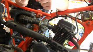 HONDA XR80R Throttle Cable Install [upl. by Lauer]