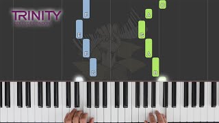 Allegretto  TRINITY Piano Initial Grade 20212023  Synthesia Piano tutorial [upl. by Nica48]