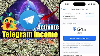 How to make money from displaying ads on Telegram Activation of income from Telegram [upl. by Haleigh286]