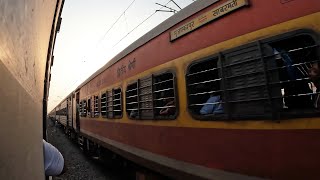 12179 LJNAF Intercity Express Meets 15270 Sabarmati  Muzaffarpur Jansadharan Express Near Amausi [upl. by Golden724]