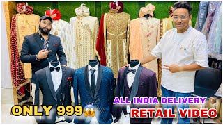 Cheapest Coat Pant Sherwani IndoWestern and Blazers Market in Delhi  Chandni Chowk Market Delhi [upl. by Tarra]