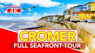 CROMER  Full tour of the seafront in Cromer Norfolk  4k Virtual Walk [upl. by Magulac]