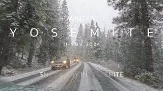 4KYosemite Winter Has Come Snowy Day in Yosemite Part1snowstorm winteryosemite yosemitewinter [upl. by Mirna]