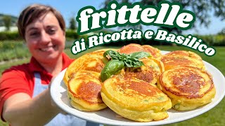 FRITTELLE DI RICOTTA E BASILICO Ricetta Facile  Fatto in Casa da Benedetta [upl. by Elad]