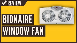 Bionaire Window Fan with Twin 85Inch Reversible Airflow Blades and Remote Control Review [upl. by Nagap]