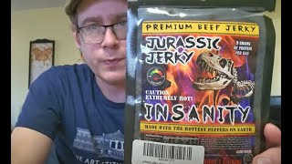 INSANITY BEEF JERKY BY JURASSIC JERKY REVIEW [upl. by Bickart]