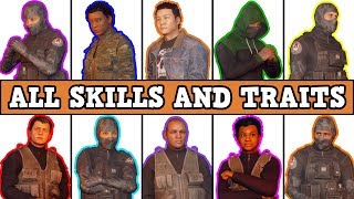 ALL CURRENT MEMBER SKILLS AND TRAITS  STATE OF DECAY 2 [upl. by Okiram364]