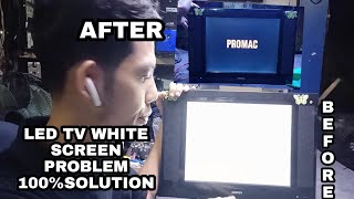 PROMAC LED TV WHITE SCREEN PROBLEM [upl. by Gunn]