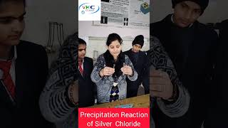 precipitation reaction of silver chloride trending shorts  reaction of AgNO3  NaCl [upl. by Attinahs]